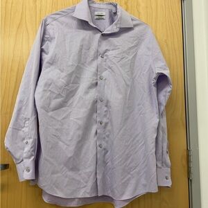 Calvin Klein Men's Light Purple Dress Shirt